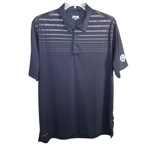 Ping Men's Polo Golf Collared Shirt Short Sleeve XL/TG Navy Blue‎ 100% Polyester